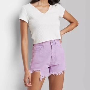 Wild Fable Distress High Rise Shorts